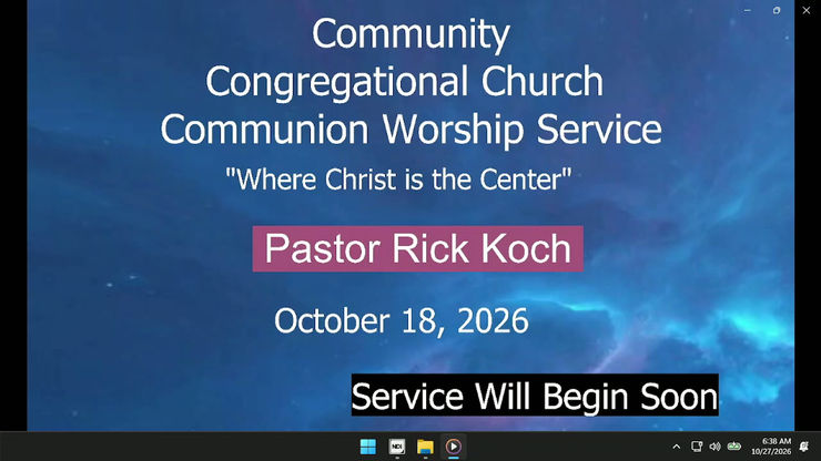 26- Oct 18 CCC Worship Service